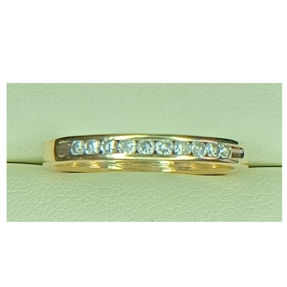 Women's 0.25 ct. Natural Round Diamonds Wedding Band in 14k Yellow Gold