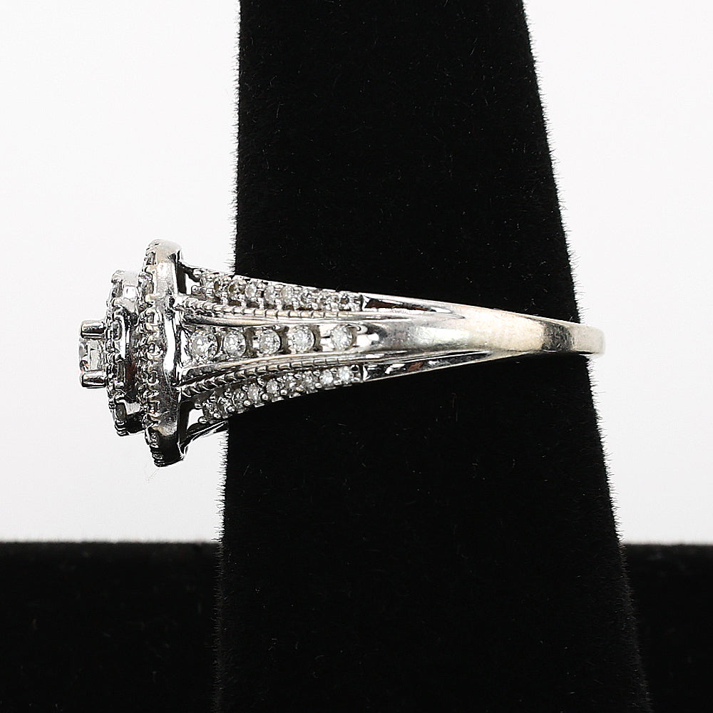 1.5 ct. Natural Diamond Wedding/Engagement Ring in 14k White Gold