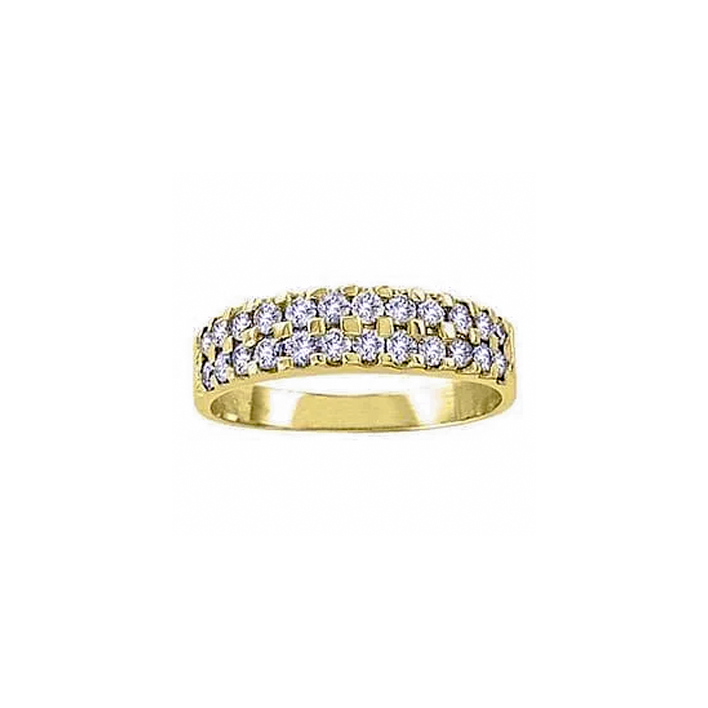 0.65 ct. Natural Round Diamonds Wedding Band in 14k Yellow Gold