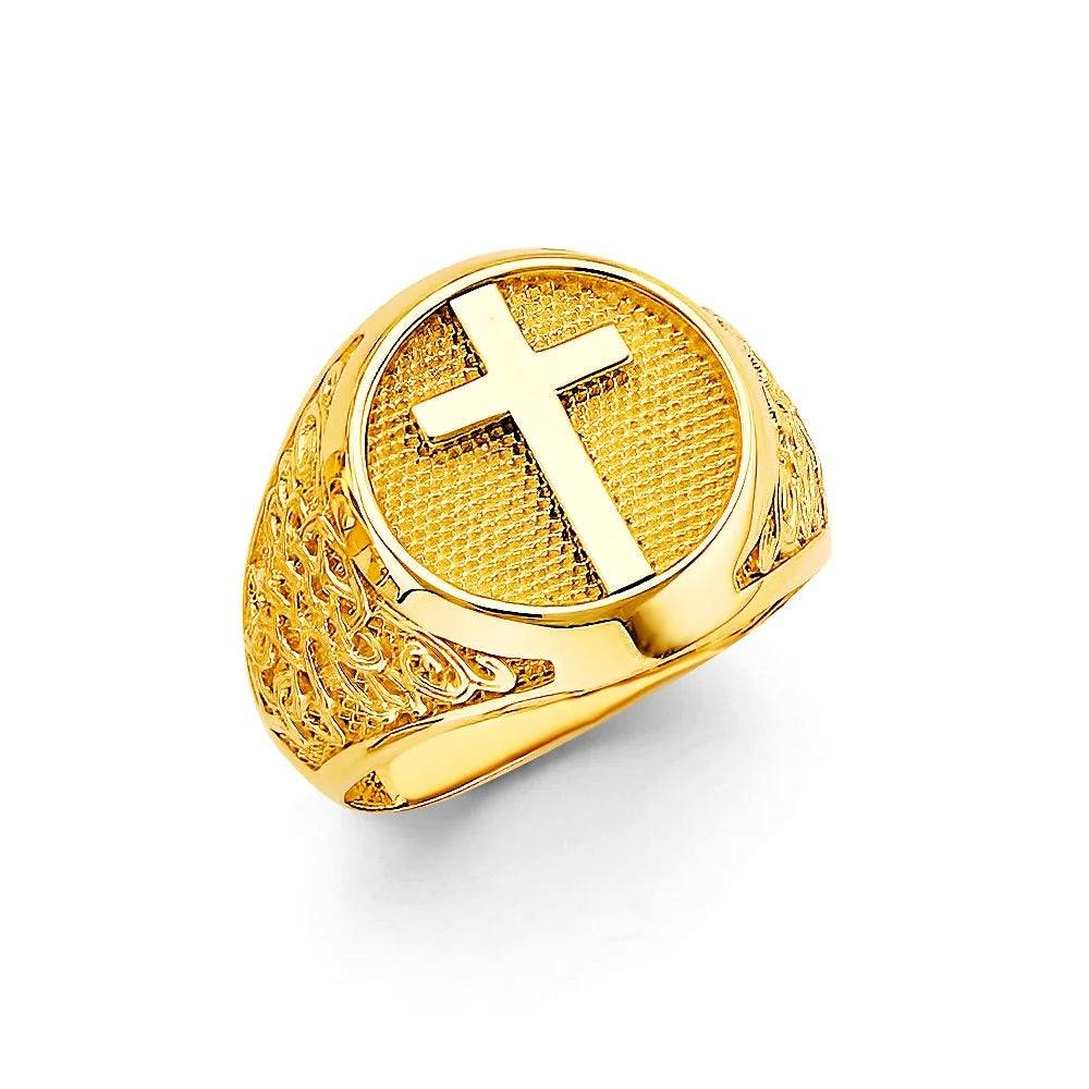 Cross Ring in 14k Yellow Gold