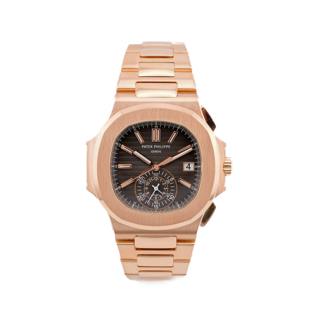 Patek Philippe 5980/1R-001 Nautilus 18K Rose Gold Black Gradient Dial Complete Set 2015