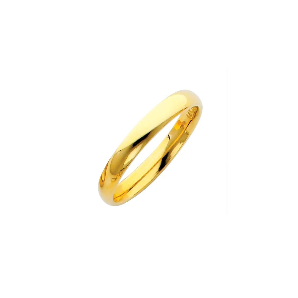 3.0 mm Comfort Fit Wedding Band in 14k Yellow or White Gold