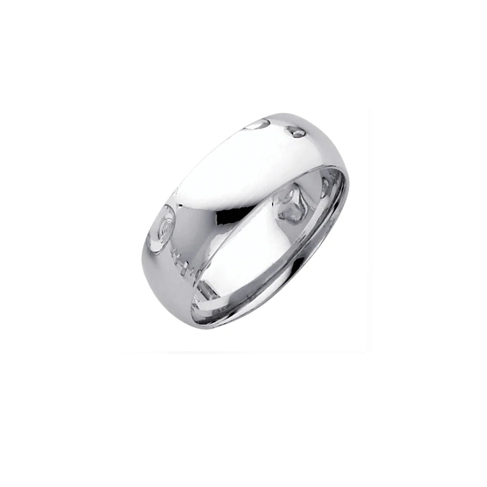 7.0 mm Comfort Fit Wedding Band in 14k Yellow or White Gold