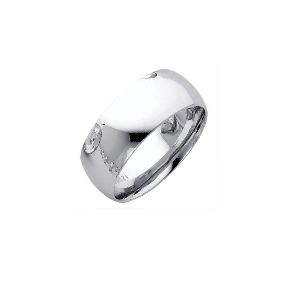 8.0 mm Comfort Fit Wedding Band in 14k Yellow or White Gold