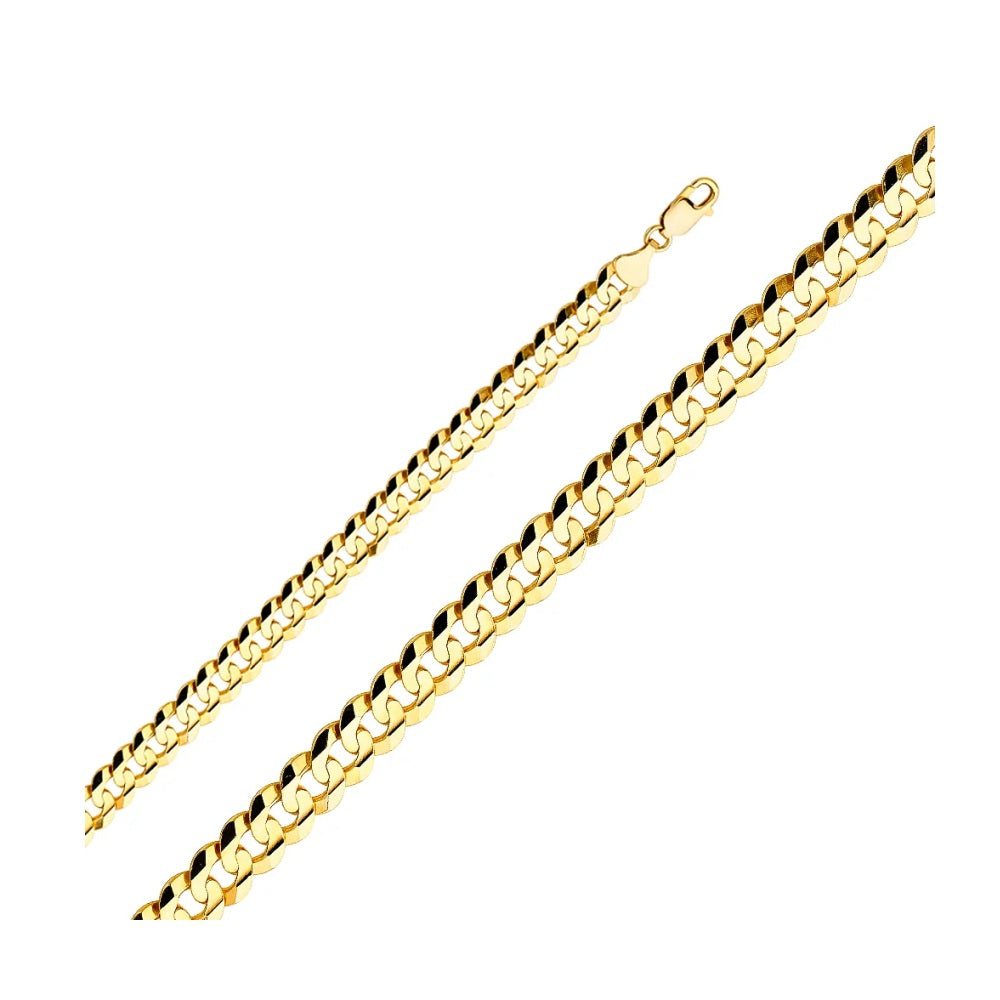 8.5" 9.8mm Miami Cuban Link Bracelet in 14k Yellow Gold