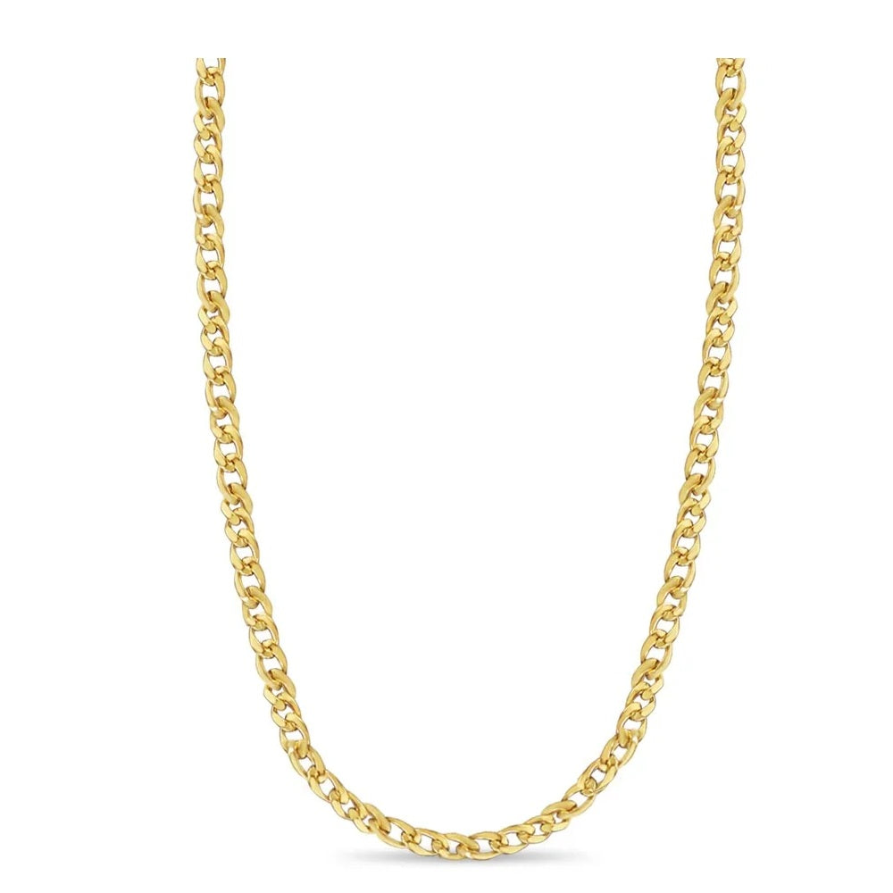 26" 7.0mm Miami Cuban Link Necklace in 14k Yellow Gold