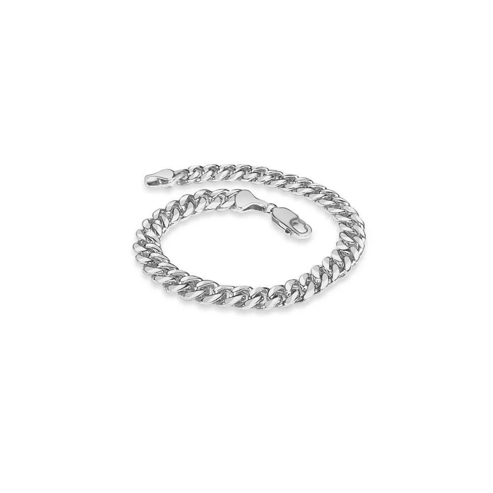 7.5" 4.8 mm Miami Cuban Link Bracelet in 14K White Gold