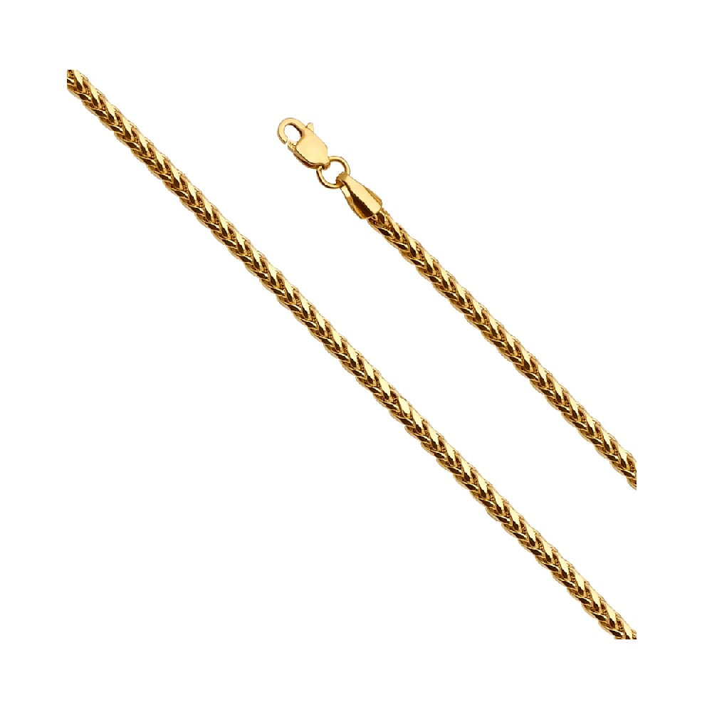 26" 4.1mm Hollow Wheat Chain in 14k Yellow Gold