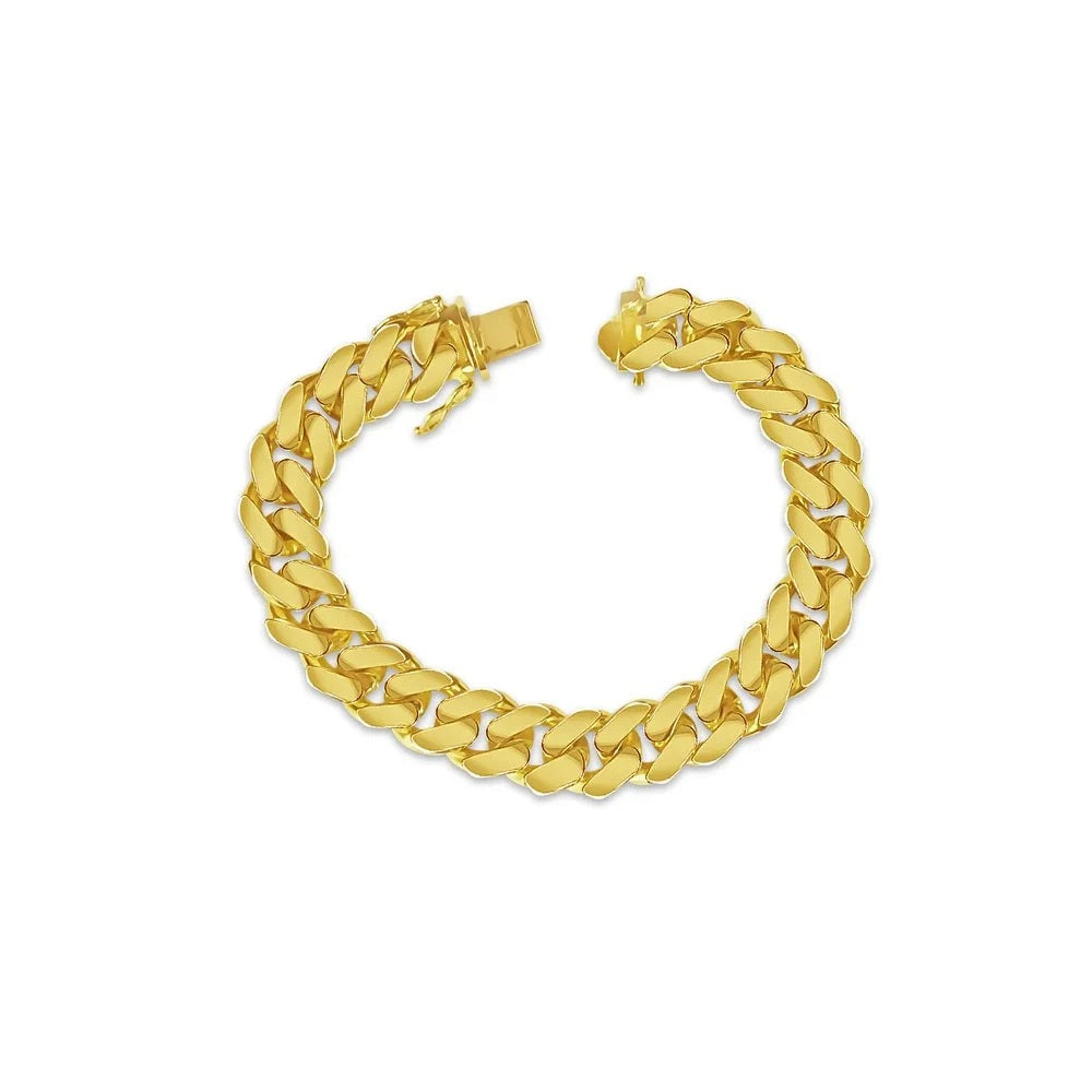 9.0" 12.0mm Miami Cuban Link Bracelet in 14k Yellow Gold