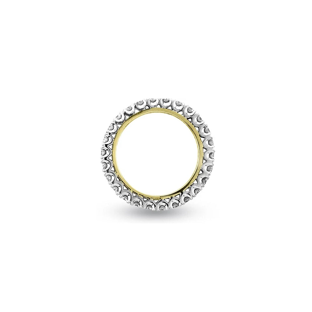 1.50 ct. Natural Round Diamonds All Around Eternity Ring in 14k Two Tone Gold