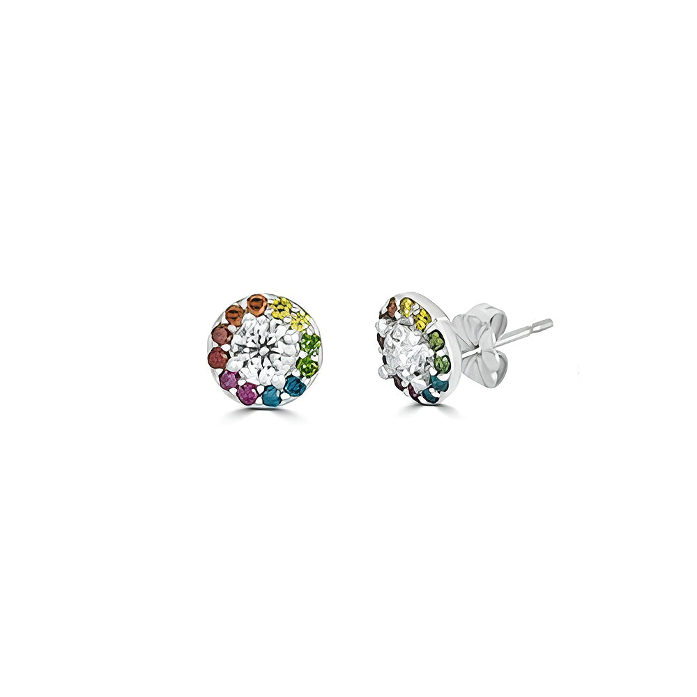 1.52 ct. Natural Fancy Diamonds Earrings in 14k White Gold