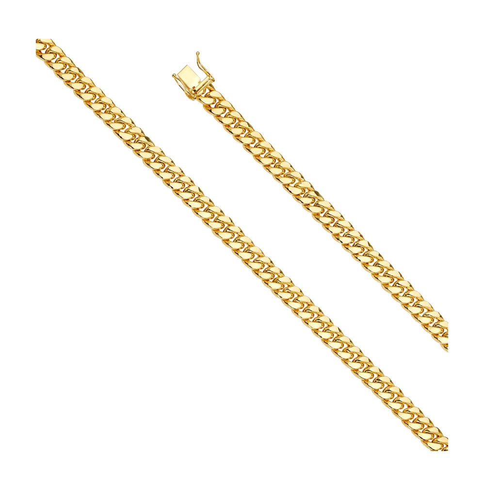 8.5" 8.0mm Miami Cuban Link Bracelet in 14k Yellow Gold