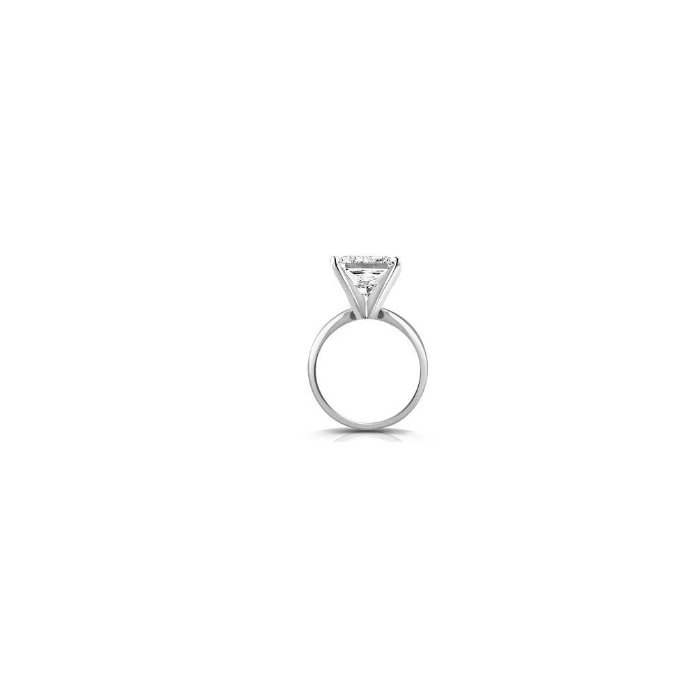 3.27 ct. Natural Princess Cut Diamond Solitaire Ring in 14k White Gold