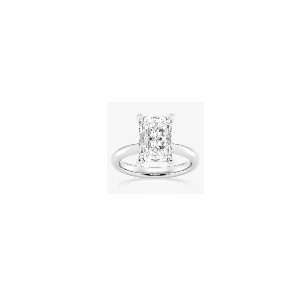 GIA 2.08 ct. Natural Radiant Cut Diamond Solitaire Ring in 14k White Gold