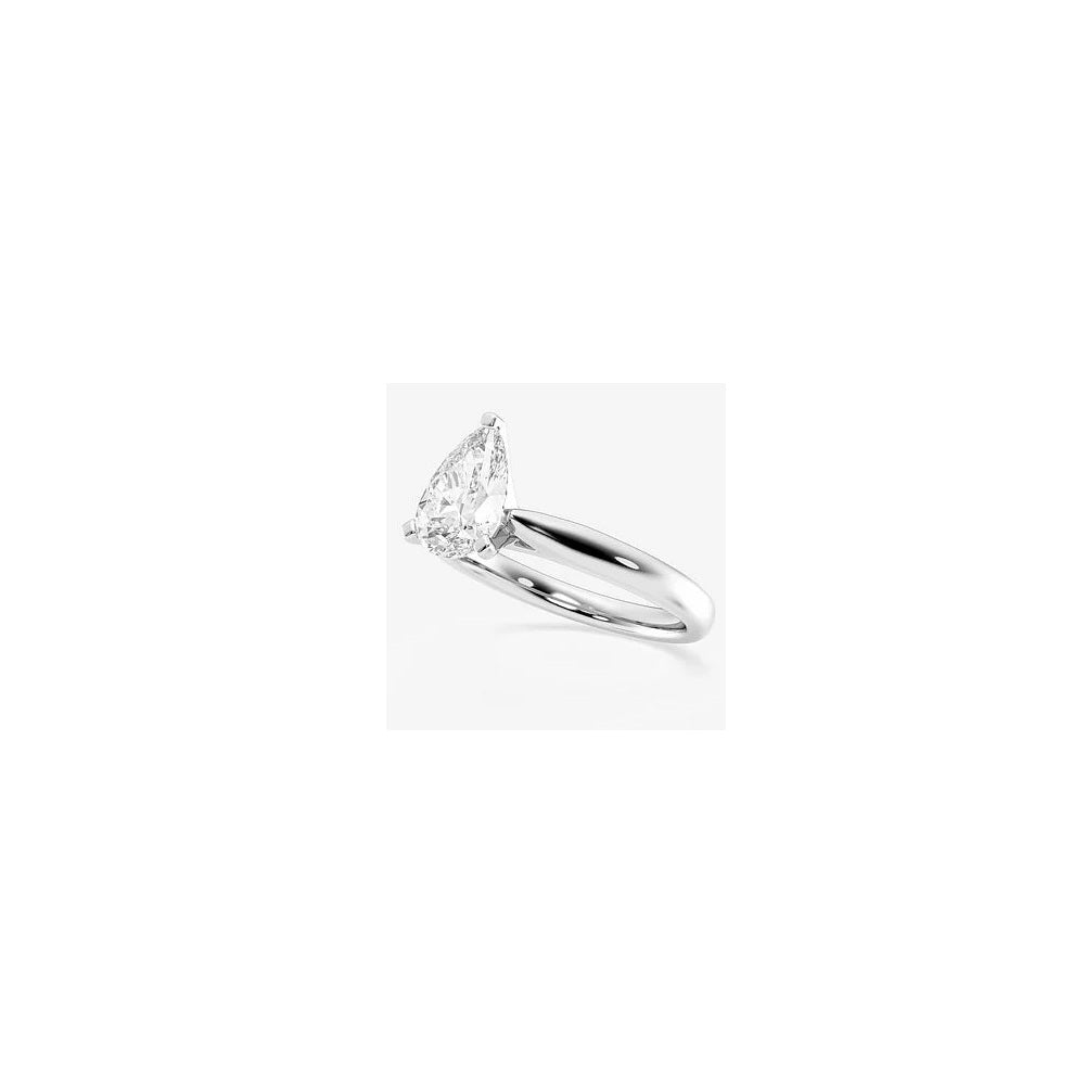 1.26 ct. Natural Pear Cut Diamond Solitaire Ring in 14k White Gold