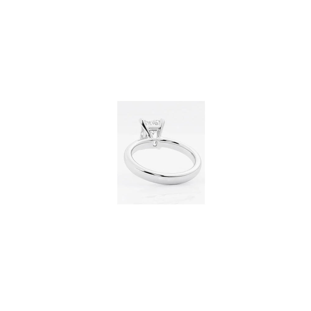 1.70 ct. Natural Emerald Cut Diamond Solitaire Comfort Ring in 14k White Gold
