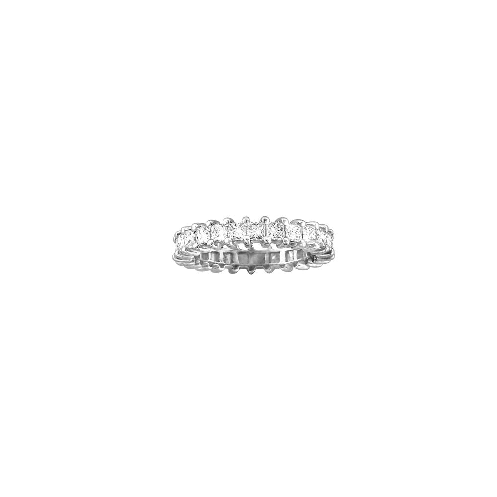 2.25 ct. Natural Diamonds All Around Princess Cut Eternity Band in 14k White Gold