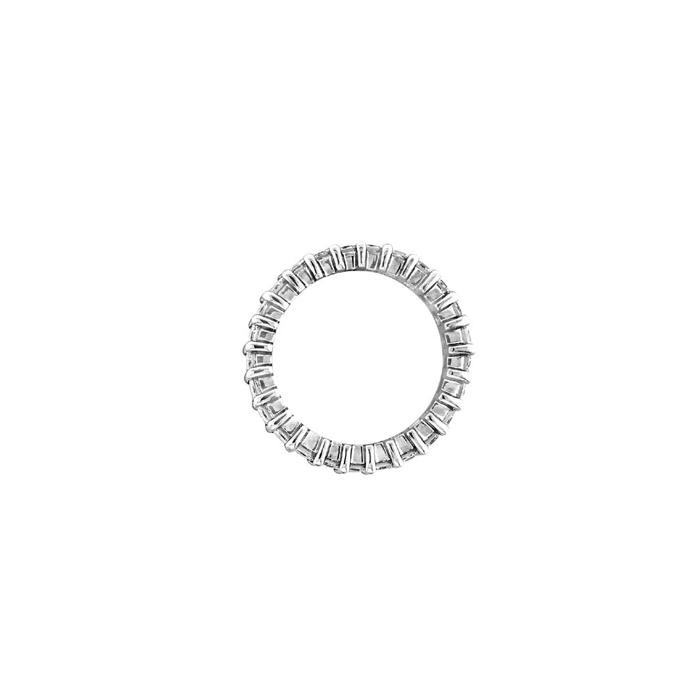 2.25 ct. Natural Diamonds All Around Princess Cut Eternity Band in 14k White Gold