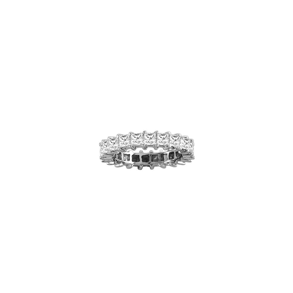3.50 ct. Princess Cut Natural Diamonds Eternity Ring in 14k White Gold
