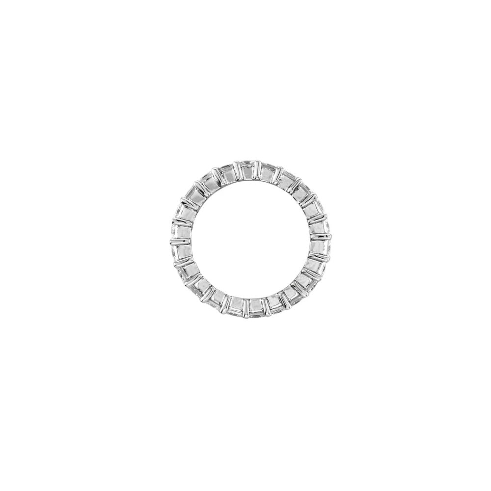 3.50 ct. Princess Cut Natural Diamonds Eternity Ring in 14k White Gold