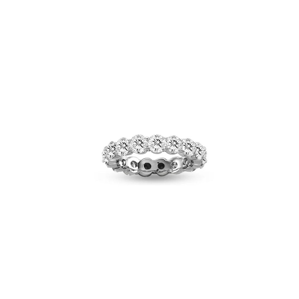 6.00 ct. Natural Round Diamonds Eternity Band In 14k White Gold