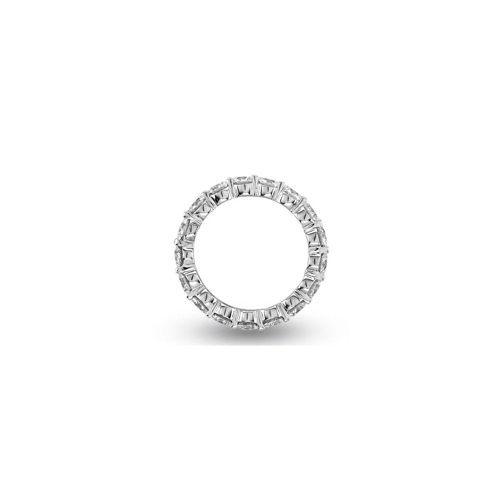 6.00 ct. Natural Round Diamonds Eternity Band In 14k White Gold