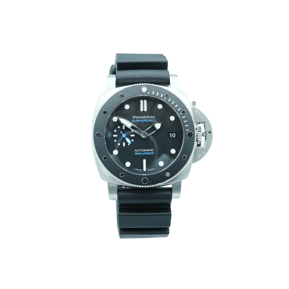 Panerai Submersible 42mm Pam02683 Black Dial Ceramic Bezel Black Rubber Strap Complete Set 2024