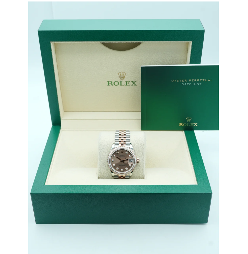 Rolex 278381RBR Datejust 31 mm 18K Rose Gold Factory Rolex Diamond Bezel Pink Diamond Dial 2017