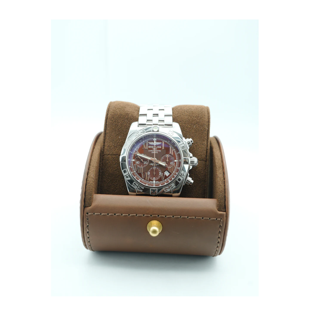 Breitling AB011012 Chronomat 44 mm Brown Dial Stainless Steel Pilot Bracelet Complete Set 2014