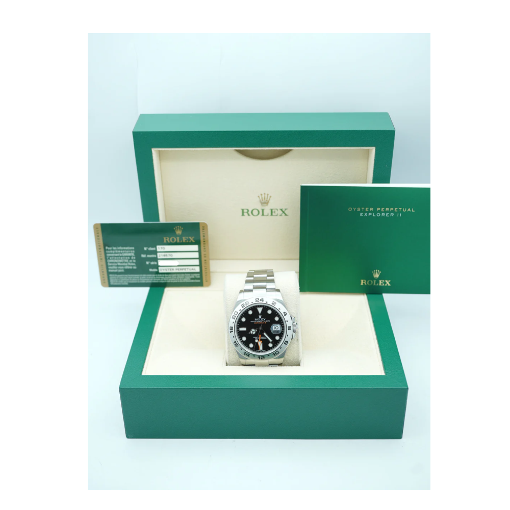 Rolex 216570 Explorer II 42mm Stainless Steel Bezel Black Dial Oyster Bracelet Complete Set 2012