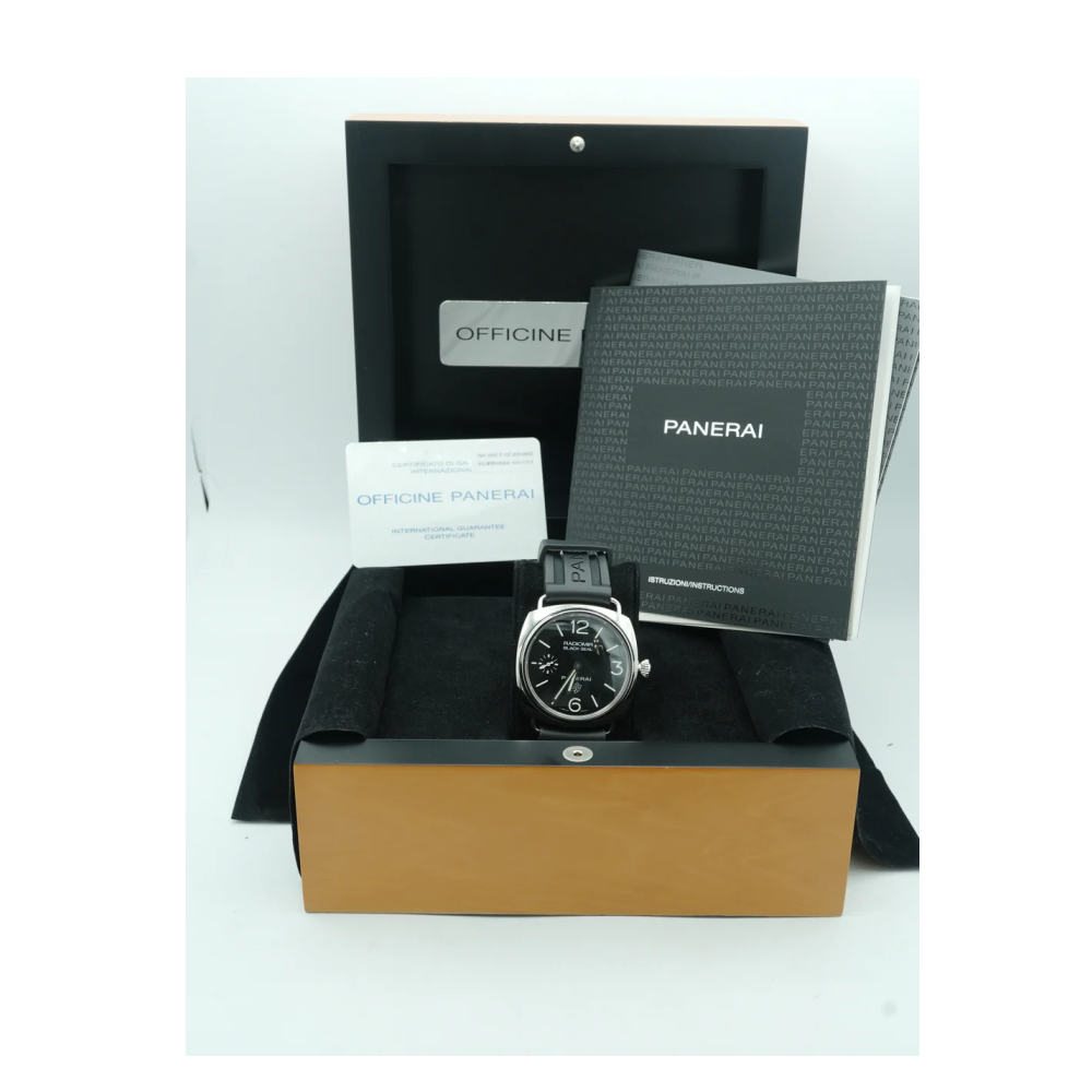 Panerai PAM 00380 Radiomir Black Seal Black Dial Stainless Steel Rubber Strap Complete Set 2016